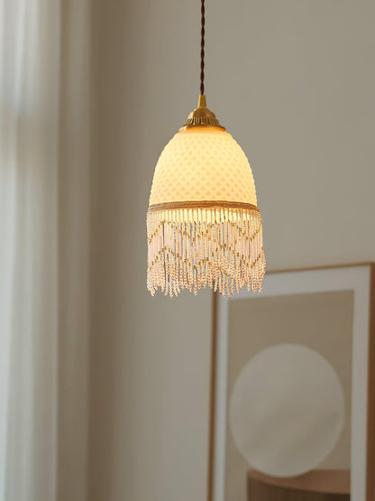 Mesh Tassel Glass Houselight Pendant Light