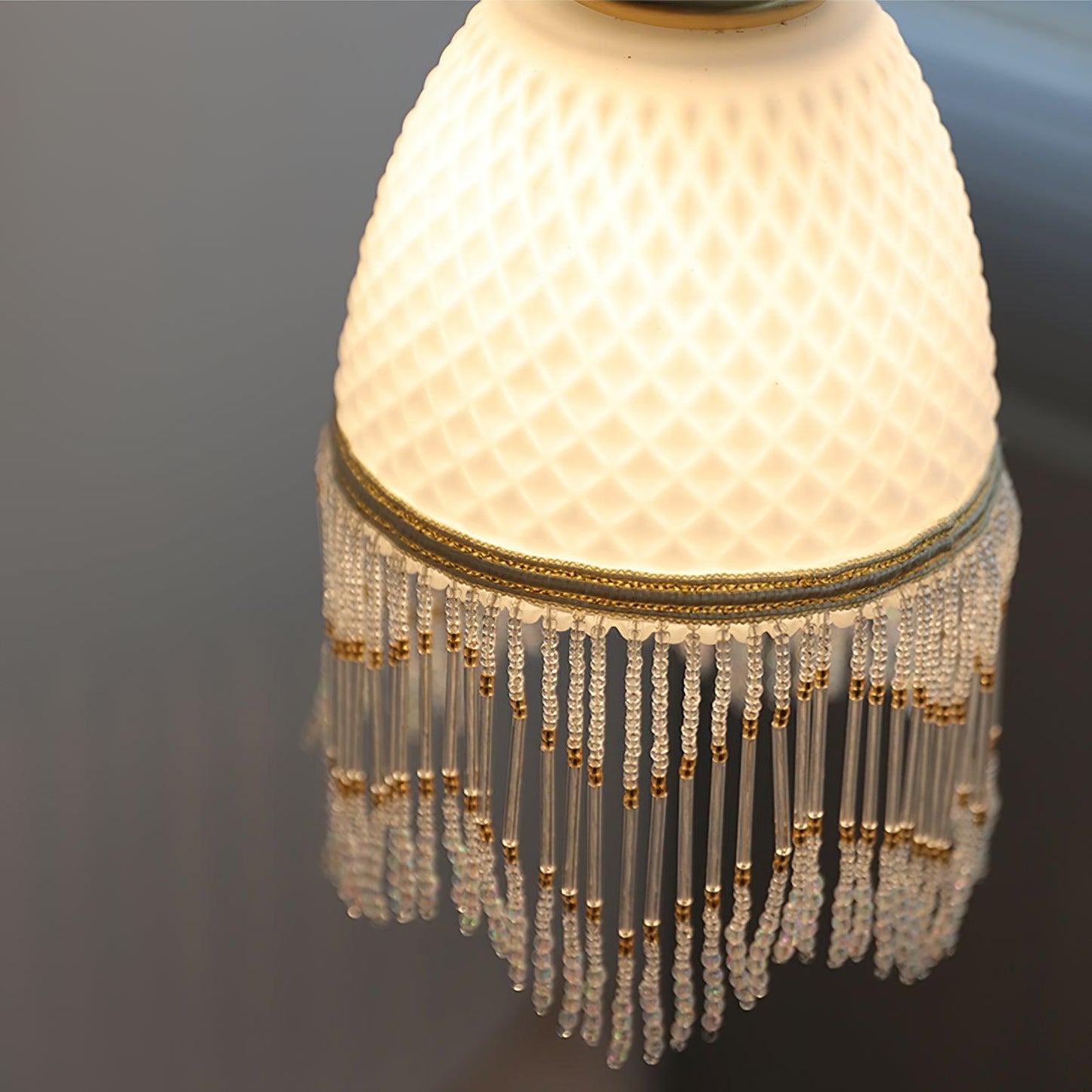 Mesh Tassel Glass Houselight Pendant Light