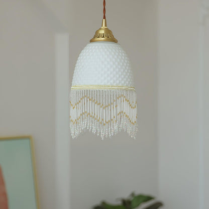 Mesh Tassel Glass Houselight Pendant Light