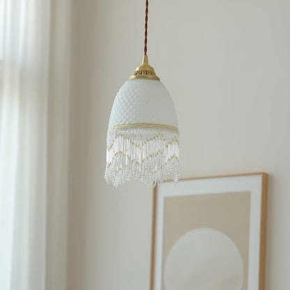 Mesh Tassel Glass Houselight Pendant Light