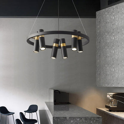 Black Mutil Pipe Chandelier