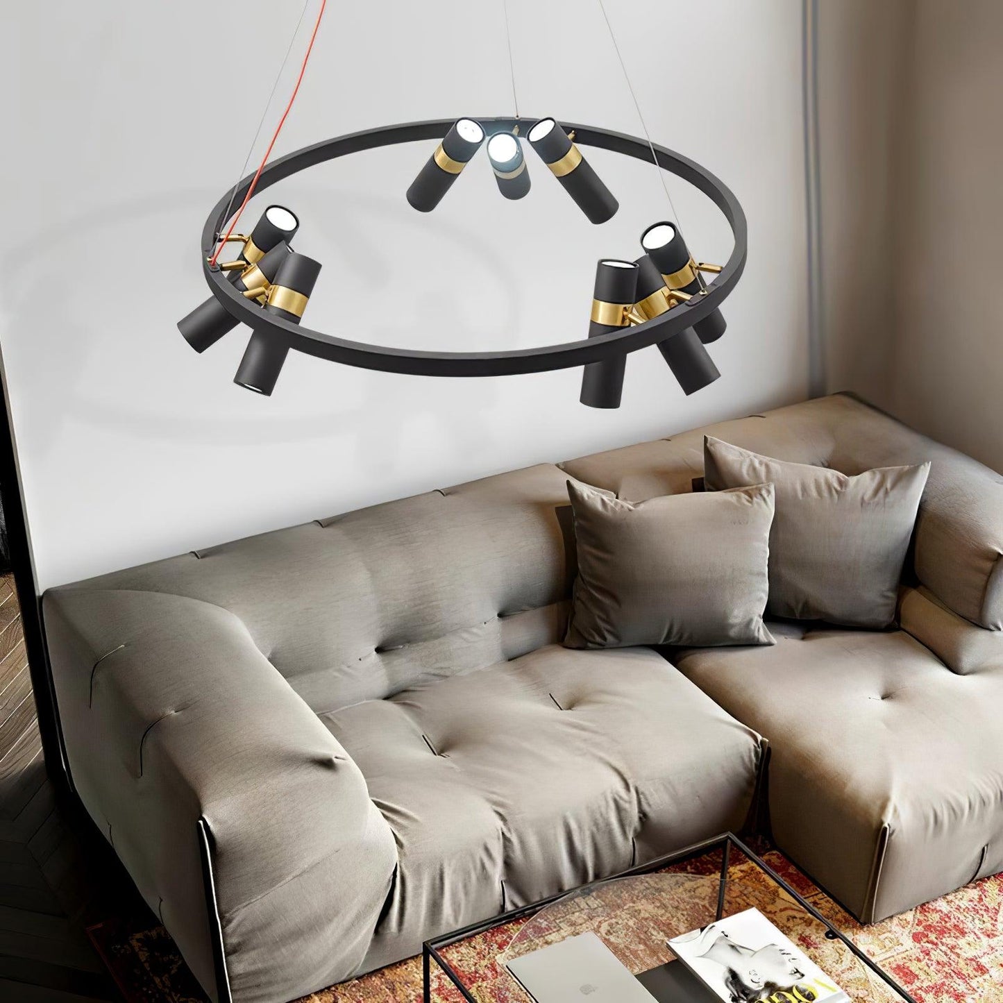 Black Mutil Pipe Chandelier