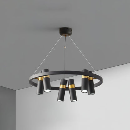 Black Mutil Pipe Chandelier