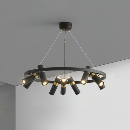 Black Mutil Pipe Chandelier