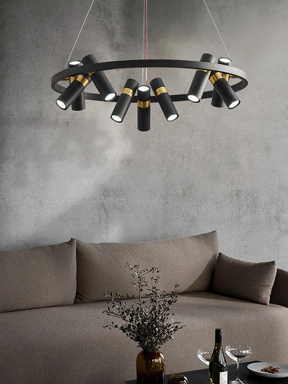 Black Mutil Pipe Chandelier