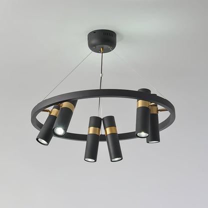 Black Mutil Pipe Chandelier