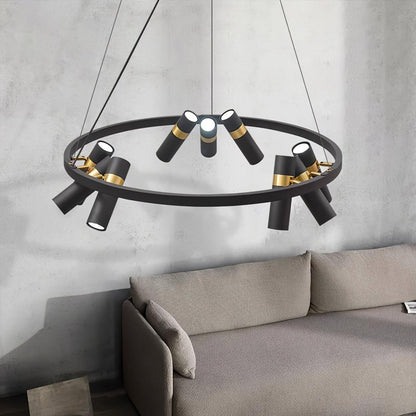 Black Mutil Pipe Chandelier