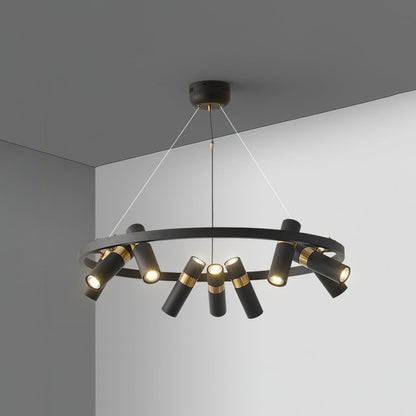 Black Mutil Pipe Chandelier