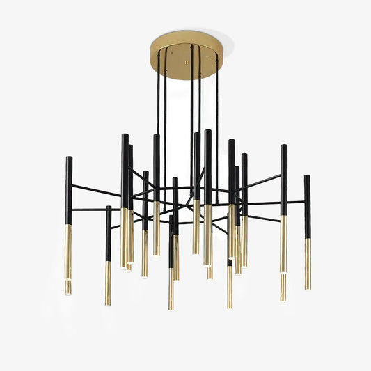 Metal Tubular Gasolier Chandelier