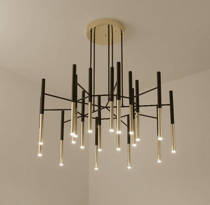 Metal Tubular Gasolier Chandelier