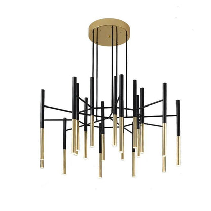 Metal Tubular Gasolier Chandelier