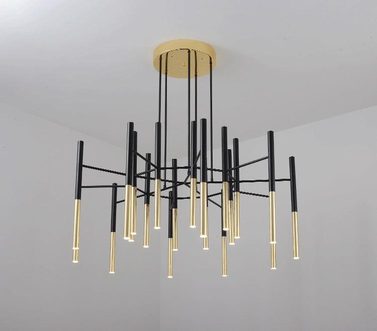 Metal Tubular Gasolier Chandelier