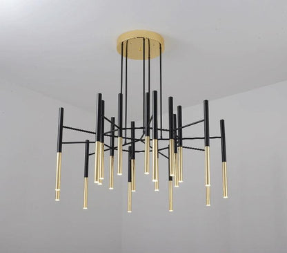 Metal Tubular Gasolier Chandelier