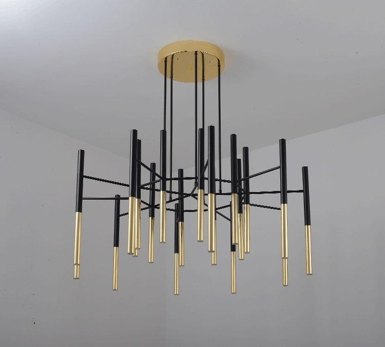 Metal Tubular Gasolier Chandelier