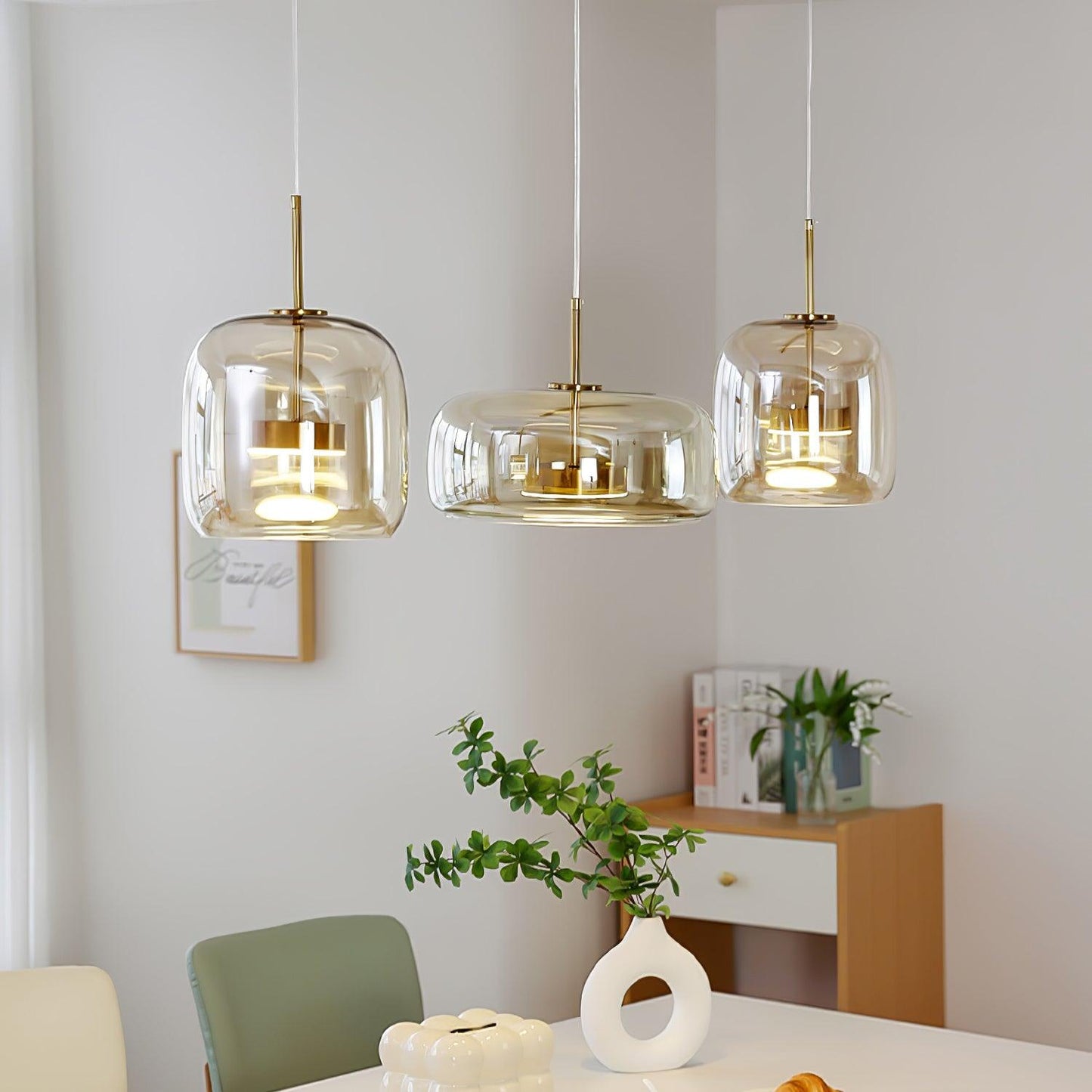 Metro Sphere Glass Hanging light Pendant Lamp