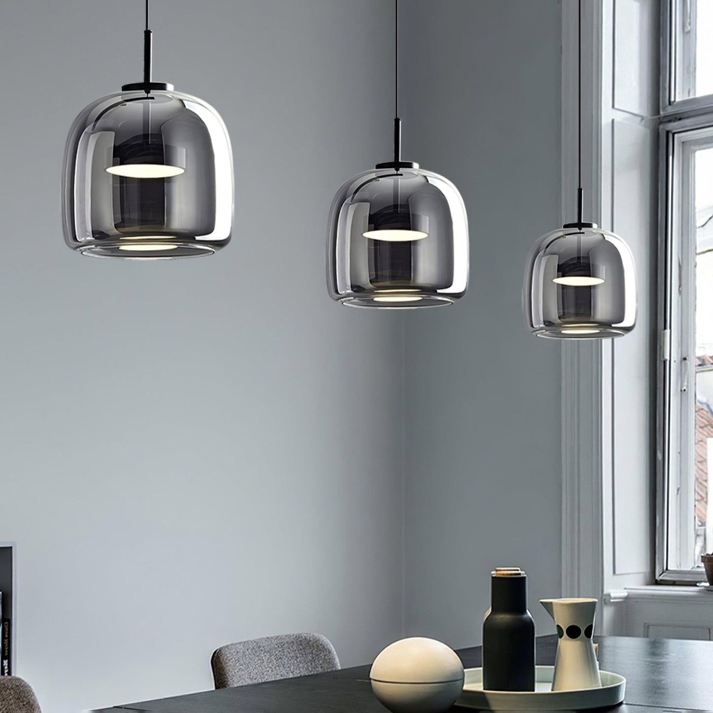 Metro Sphere Glass Hanging light Pendant Lamp