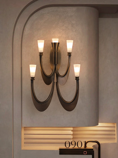 Metropolis Grand Alabaster Sconce