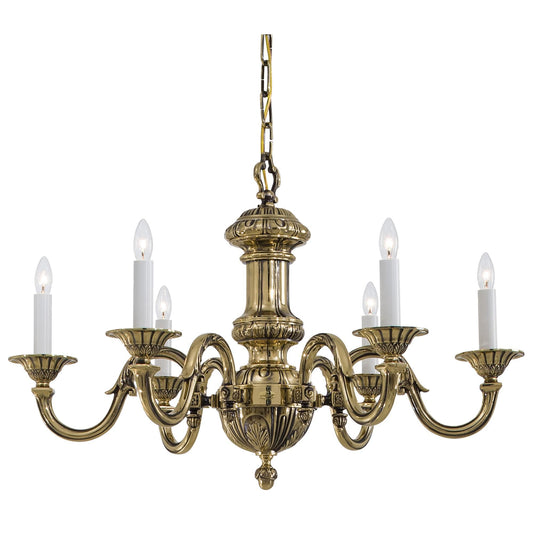 Metropolitan Lighting Cast Brass 29 Inch 6 Light Chandelier Cp158745