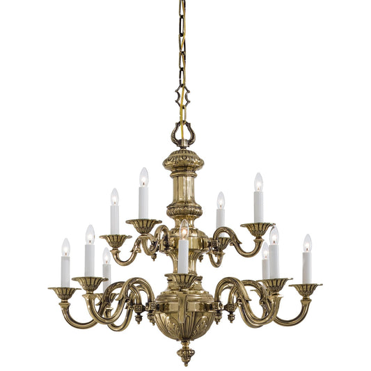 Metropolitan Lighting Cast Brass 31 Inch 12 Light Chandelier Cp158746