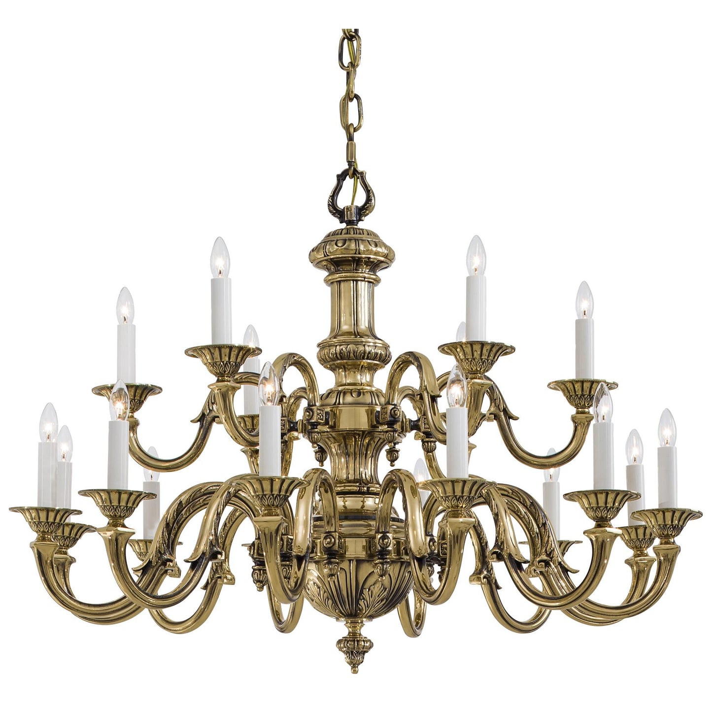 Metropolitan Lighting Cast Brass 38 Inch 18 Light Chandelier Cp158747