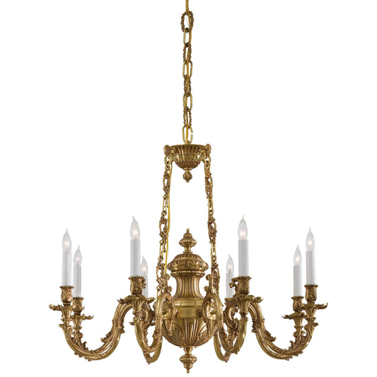 Metropolitan Lighting Cast Brass 33 Inch 8 Light Chandelier Cp158749