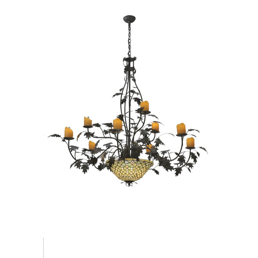 Meyda Lighting Diamond And Jewel Oak Leaf 63 Inch 9 Light Chandelier Cp10038