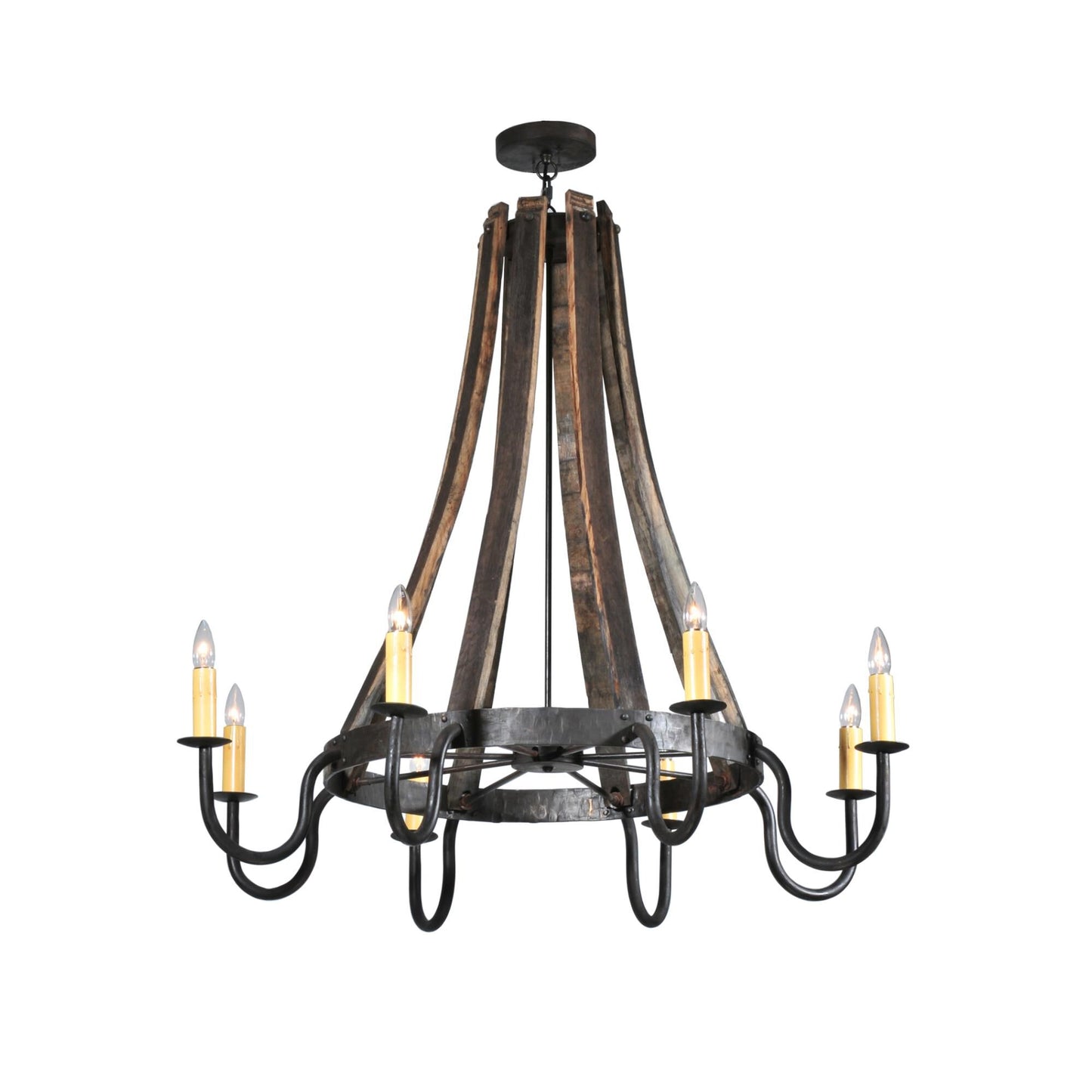 Meyda Lighting Barrel Stave 43 Inch 8 Light Chandelier Cp10062