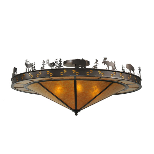 Meyda Lighting Wildlife 48 Inch 6 Light Flush Mount Cp10666