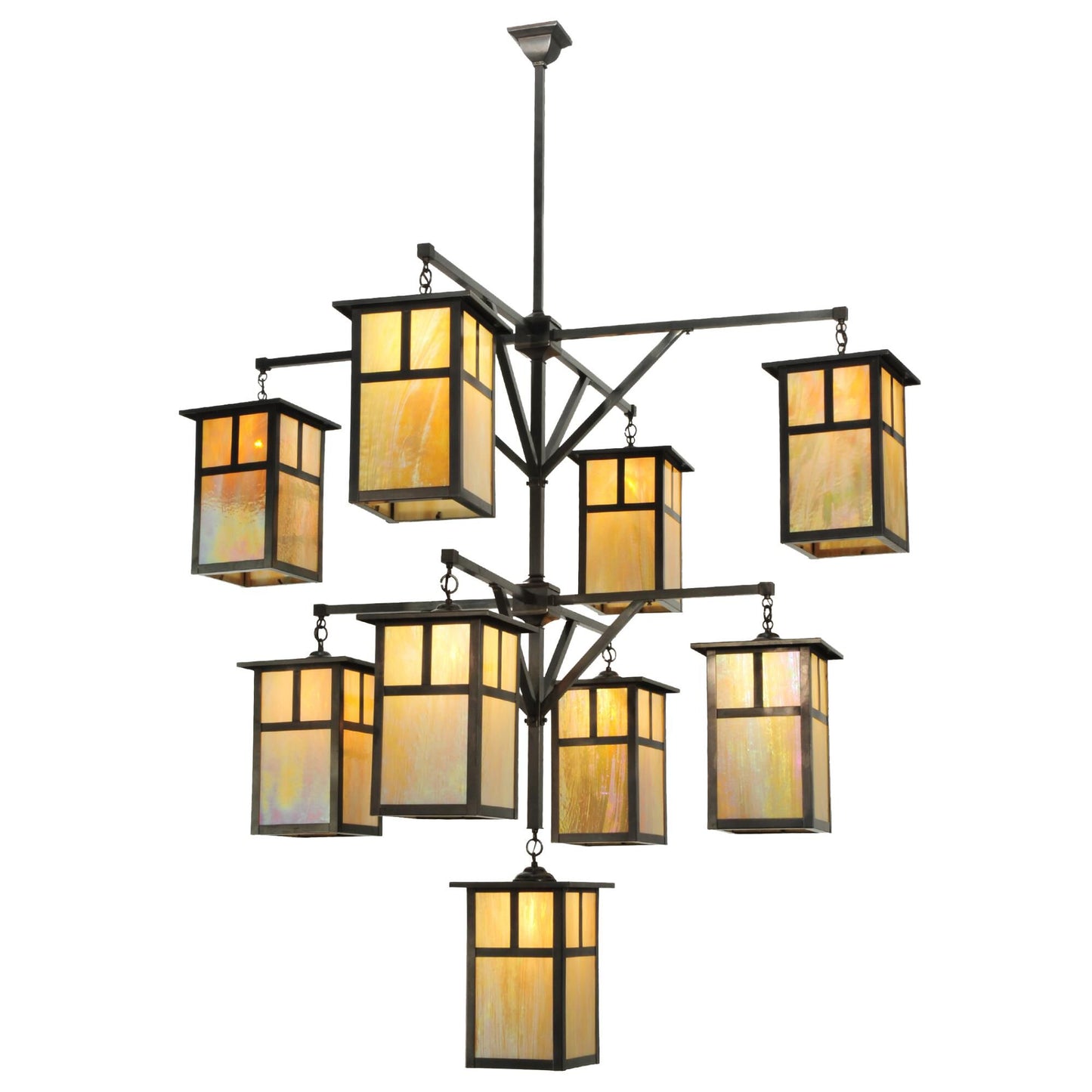 Meyda Lighting Hyde Park T Mission 64 Inch 9 Light Chandelier Cp10875