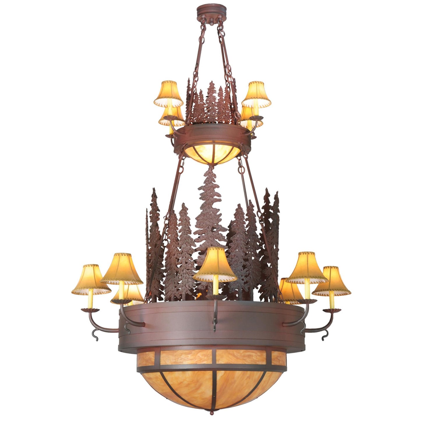 Meyda Lighting Walden Pine 54 Inch 12 Light Chandelier Cp11256