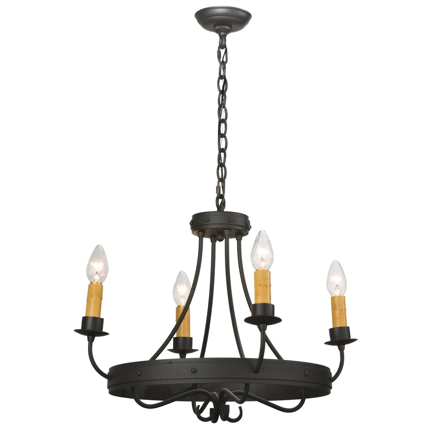 Meyda Lighting Franciscan 20 Inch 4 Light Mini Chandelier Cp11642