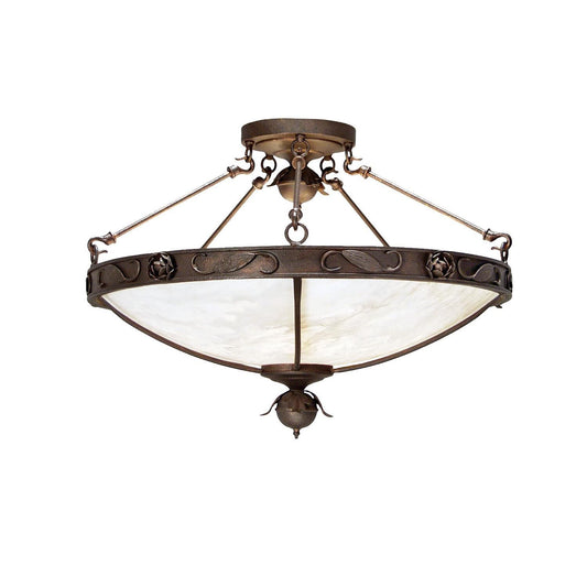 Meyda Lighting Arabesque 30 Inch 5 Light Semi Flush Mount Cp746112