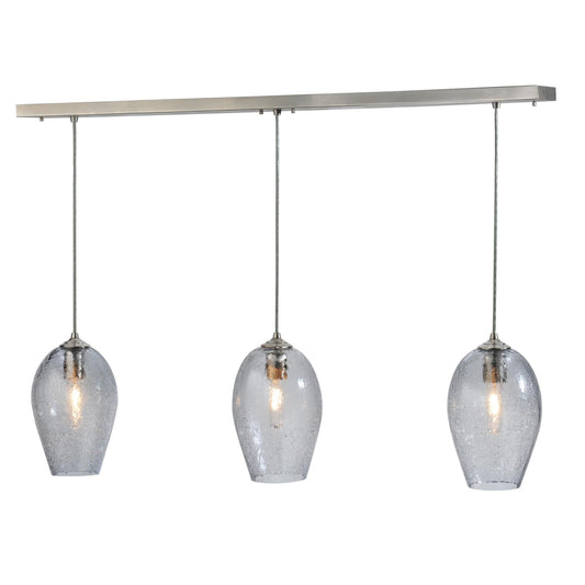 Meyda Lighting Crackle Orb 44 Inch 3 Light Linear Suspension Light Cp12952