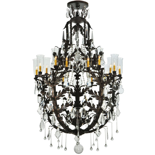 Meyda Lighting French Baroque 44 Inch 16 Light Chandelier Cp12979