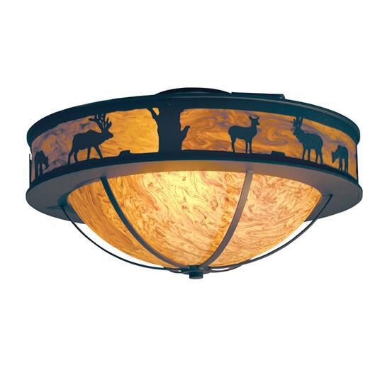 Meyda Lighting Savannah 24 Inch 3 Light Flush Mount Cp744859