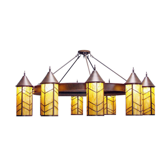 Meyda Lighting Chevron 90 Inch 2 Light Chandelier Cp744315