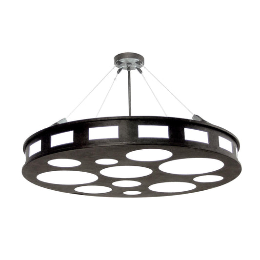 Meyda Lighting Geo 42 Inch 12 Light Semi Flush Mount Cp746136