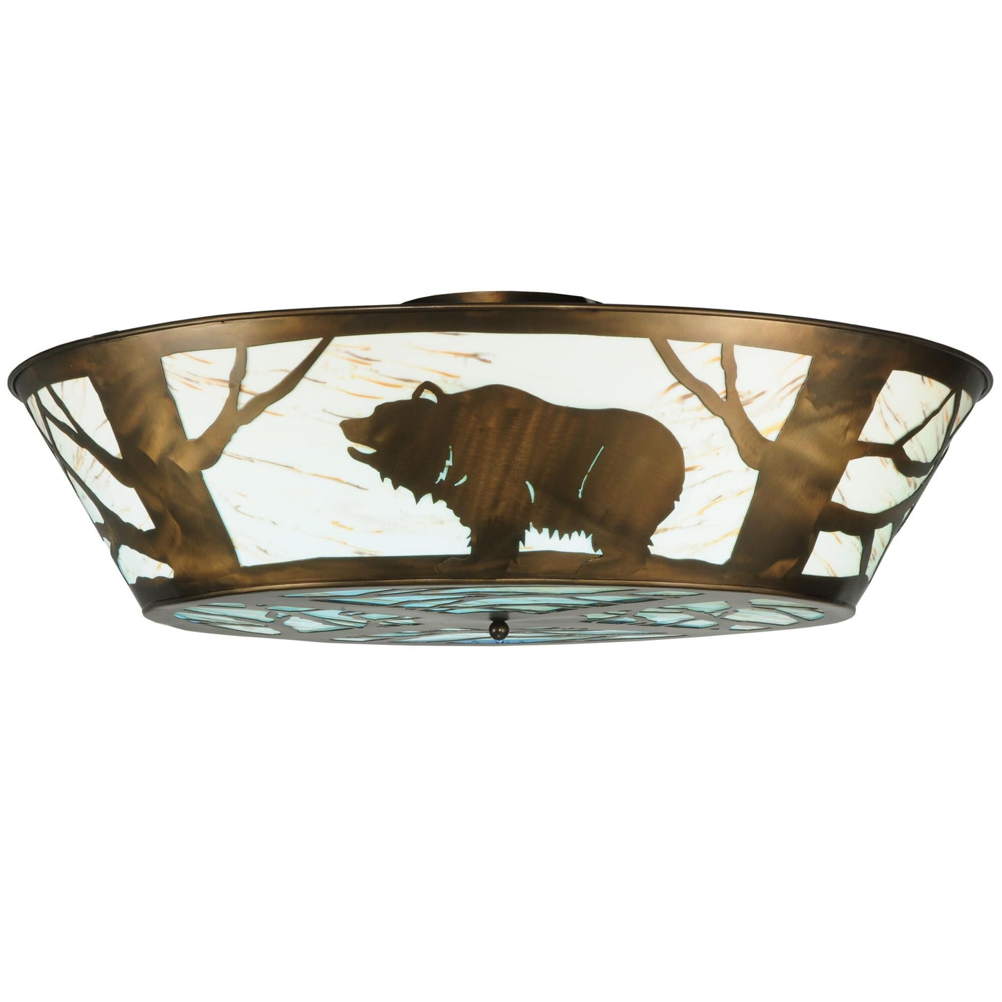 Meyda Lighting Grizzly Bear On The Loose 47 Inch 1 Light Led Flush Mount Cp14127