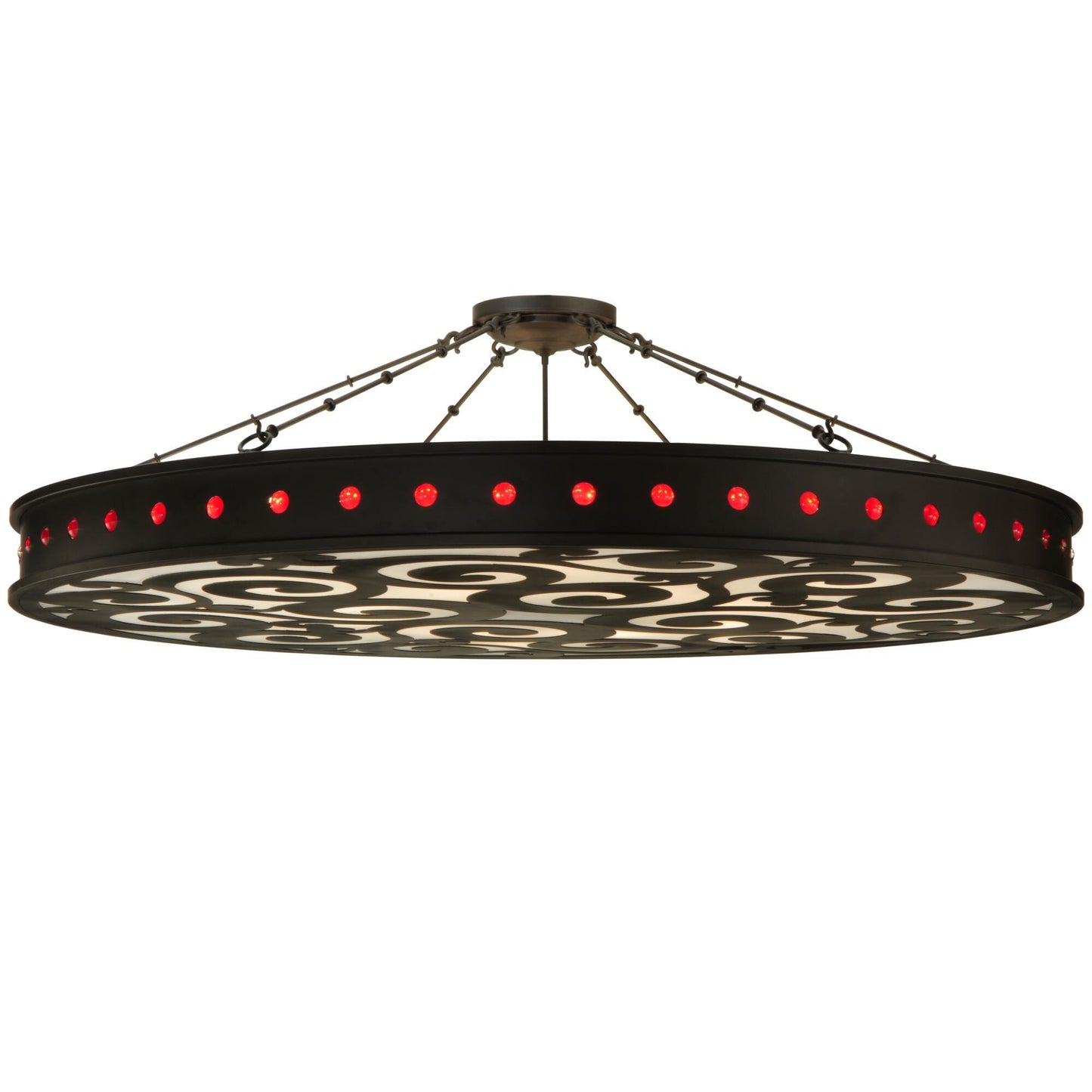 Meyda Lighting Jules 72 Inch 16 Light Semi Flush Mount Cp14462