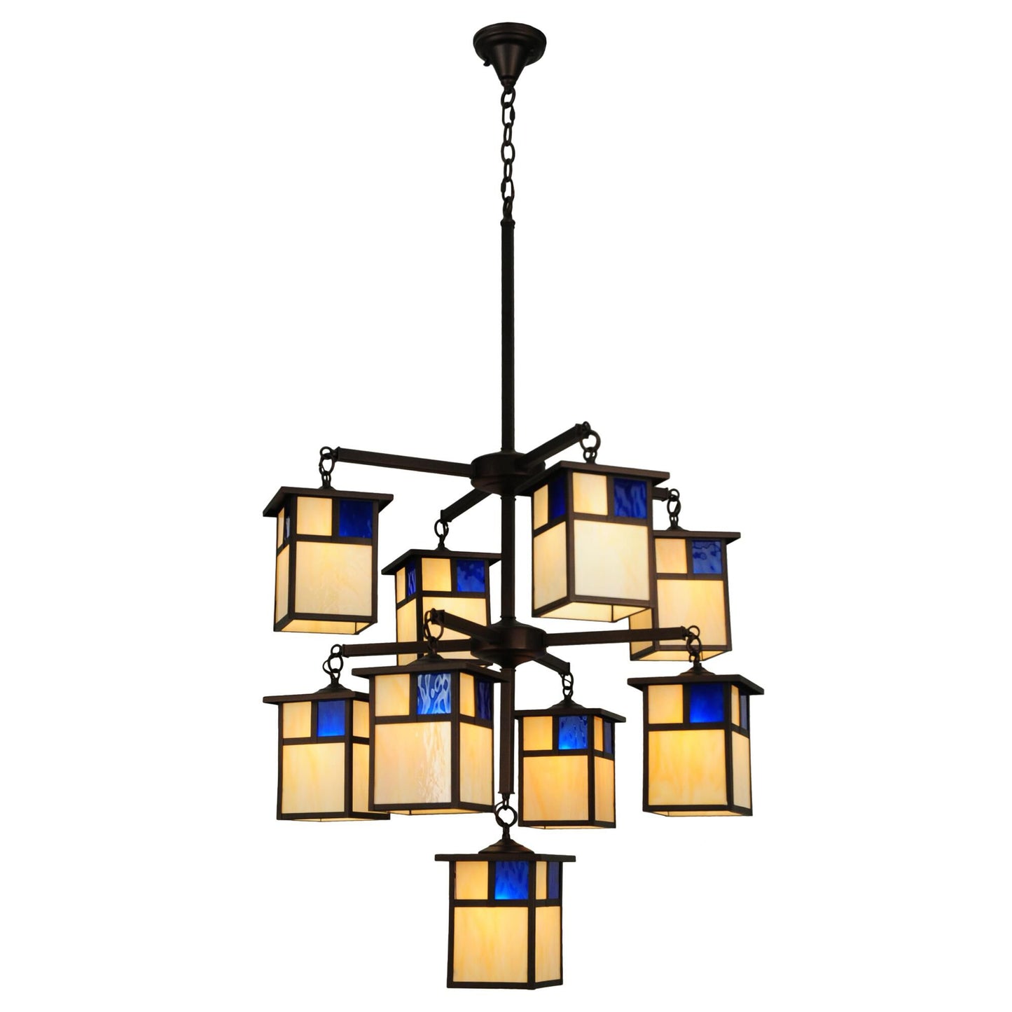 Meyda Lighting Hyde Park T Mission 32 Inch 9 Light Chandelier Cp15058