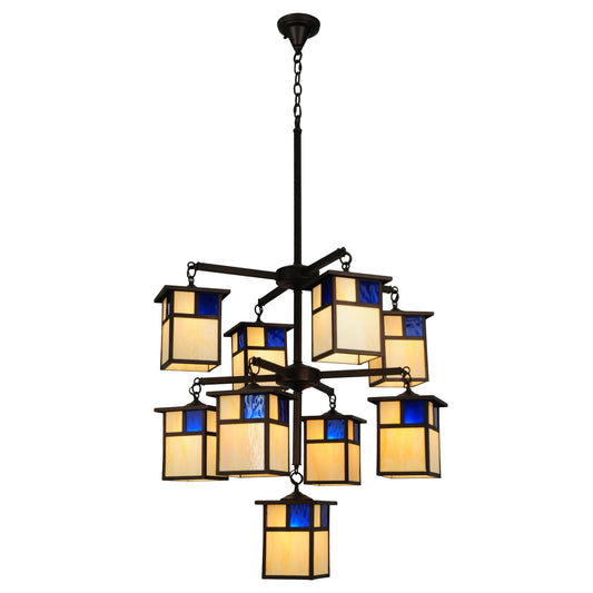 Meyda Lighting Hyde Park T Mission 32 Inch 9 Light Chandelier Cp15058