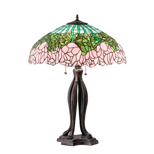 Meyda Lighting Cabbage Rose 30 Inch Table Lamp Cp746429