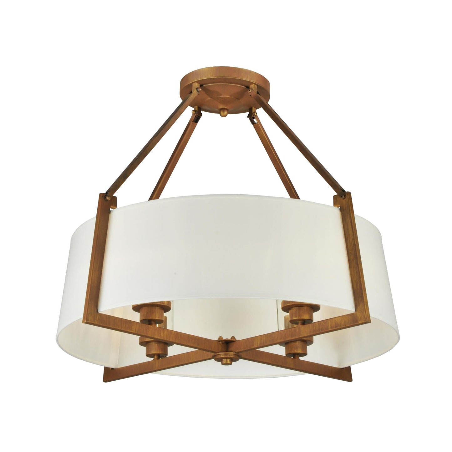 Meyda Lighting Cilindro Lucy 31 Inch 4 Light Semi Flush Mount Cp16408