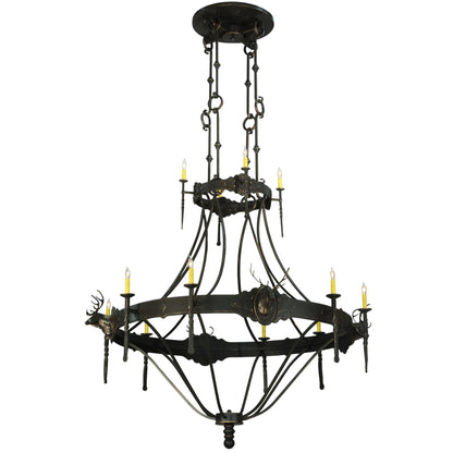 Meyda Lighting Stag 66 Inch 12 Light Chandelier Cp16724