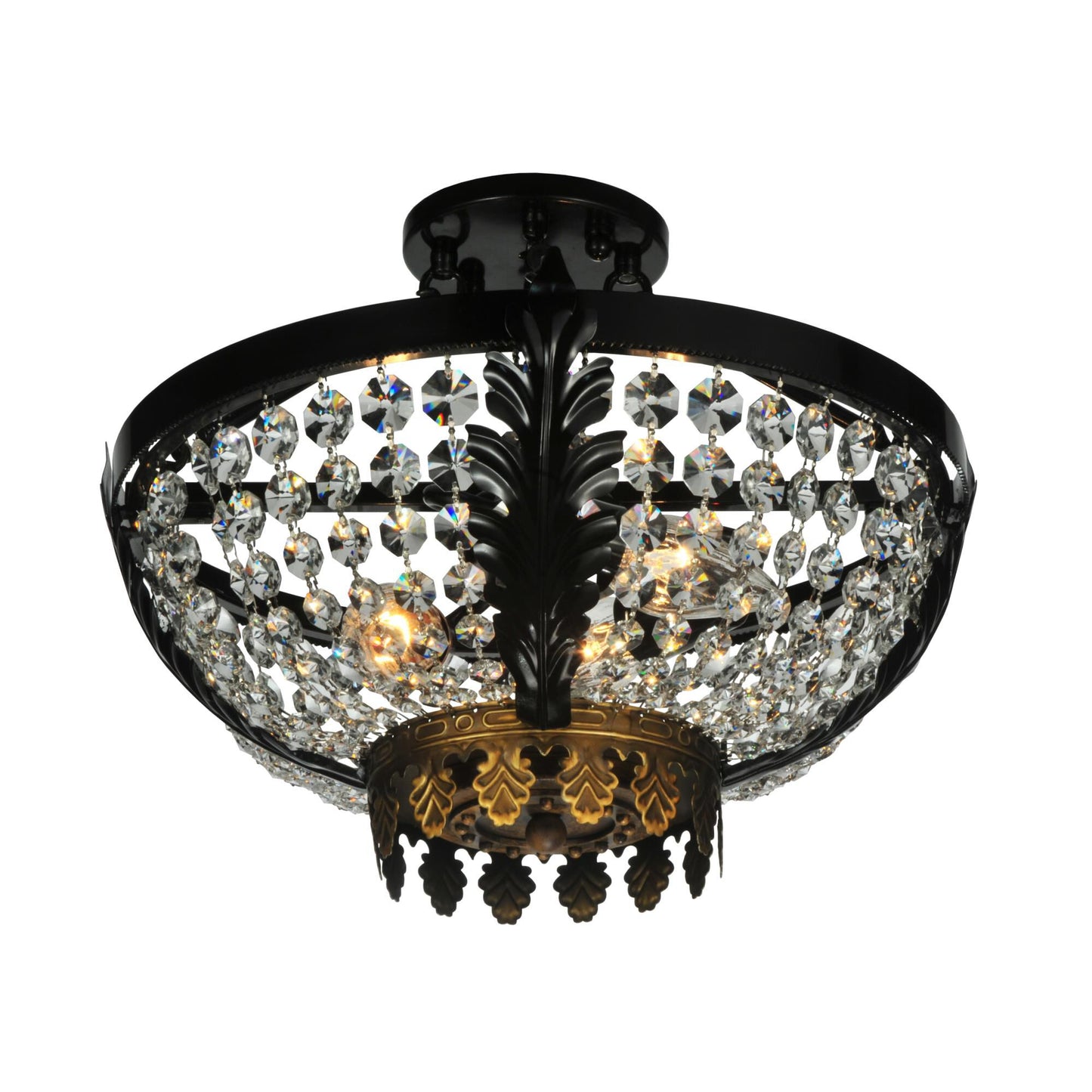 Meyda Lighting Chrisanne 16 Inch 3 Light Semi Flush Mount Cp16806