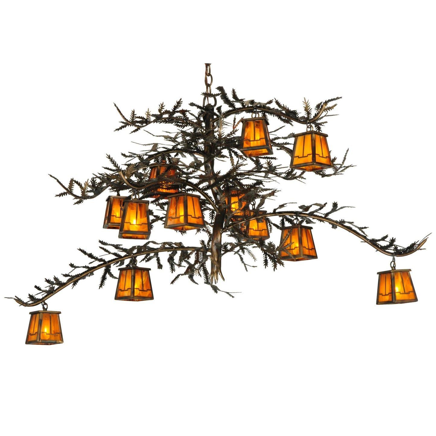 Meyda Lighting Pine Branch Valley View 54 Inch 12 Light Chandelier Cp17171