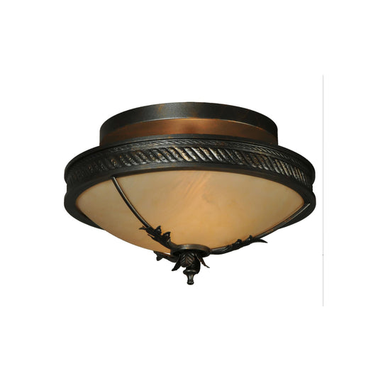 Meyda Lighting Hoja 15 Inch 2 Light Semi Flush Mount Cp17227