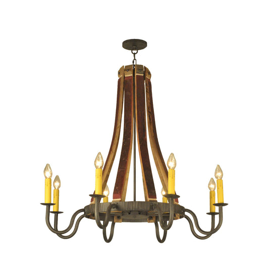 Meyda Lighting Barrel Stave 44 Inch 8 Light Chandelier Cp17311