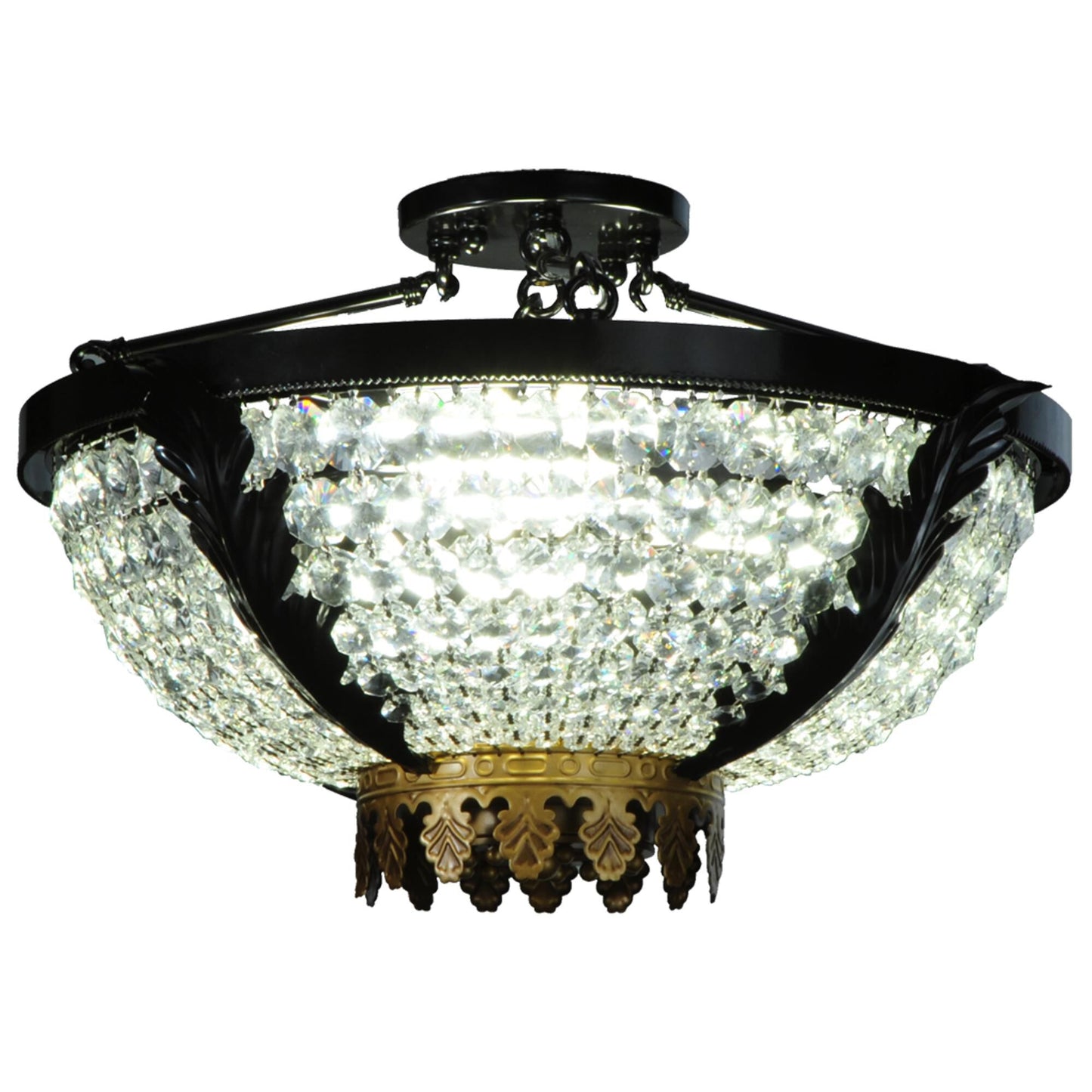 Meyda Lighting Chrisanne 18 Inch 3 Light Semi Flush Mount Cp17350