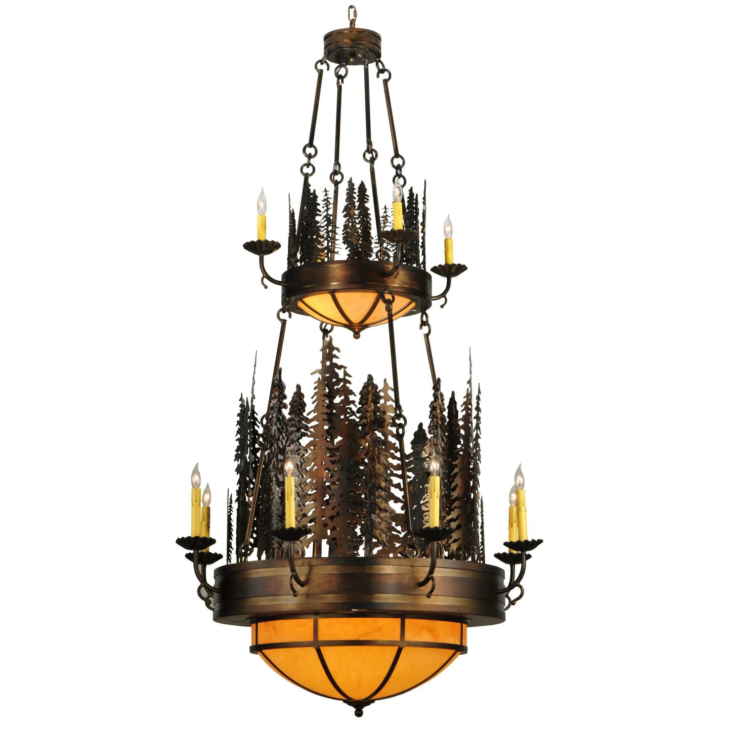 Meyda Lighting Walden Pine 40 Inch 14 Light Chandelier Cp17408